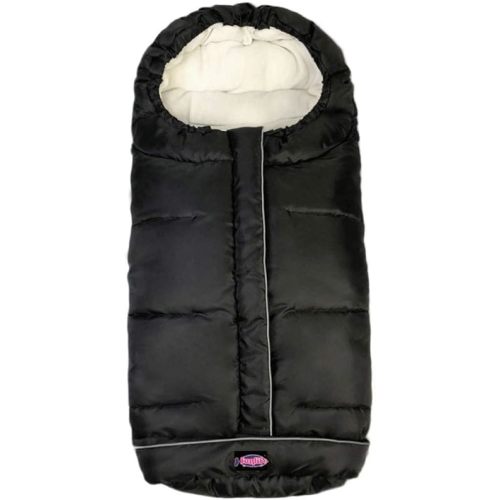 Weather Proof Oudtoor Walking Universal Stroller Bunting Bag with Reflective Strips,Multi-Zippers,Central and Feet Area Opens,Easy for Baby in&Out&Temperature Regulation Footmuff for Stroller,Black