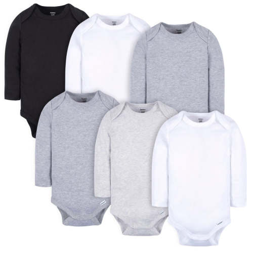 6-Pack Baby Neutral White, Gray, & Black Onesies® Bodysuits – Gerber Childrenswear