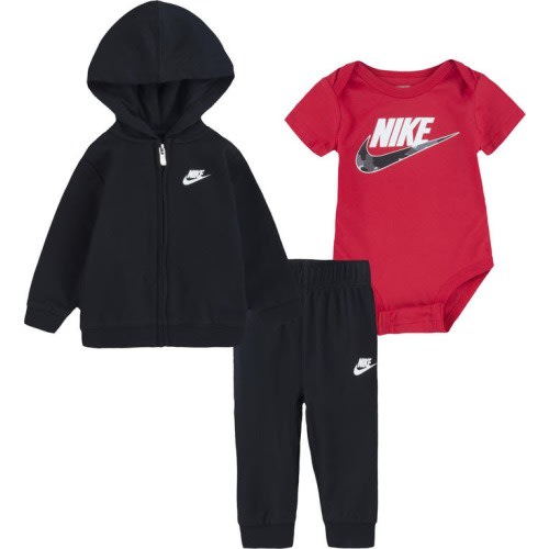 Baby Futura Hoodie, Bodysuit & Joggers Set, 3M, Black