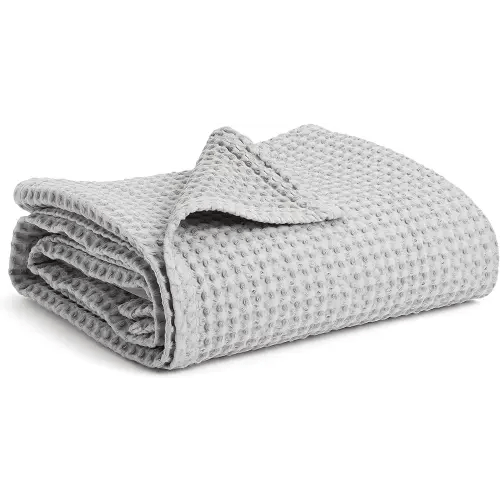 Simka Rose Waffle Baby Blanket - 100% Cotton Soft Breathable Muslin Swaddle Blanket for Baby Nursery, Stroller & Crib Blanket - Baby Receiving Blankets for Boys & Girls Gender Neutral Toddler Blanket