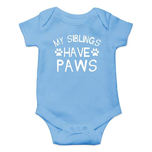 My Sibling Have/Paws - Funny Cute Infant Creeper, One-Piece Baby Bodysuit 0-24 Months