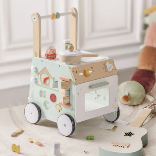 ROBUD Wooden Baby Push Walker Spring Countryside