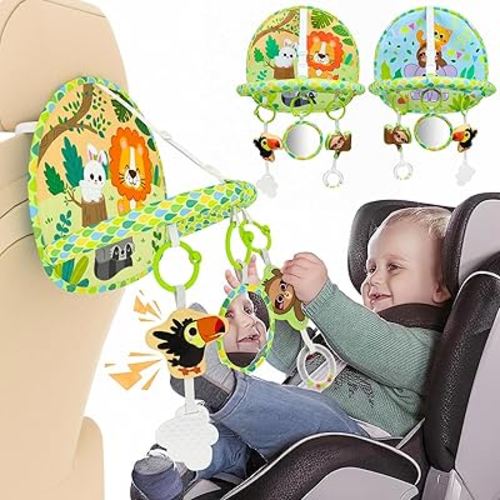 Amazon.com: Dr.Rapeti Baby Car Seat Toy for Travel Rear Facing Double Sided Baby Travel Activity Car Seat Entertainment Toy Easy Drive Gift for Newborn Baby Infant 0-12 Month : Toys & Games