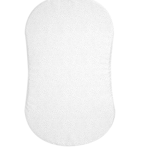 HALO - BassiNest Fitted Sheet 100% Cotton | Pebble - white