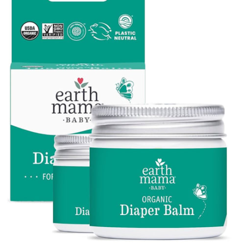 Earth Mama Organic Diaper Balm 2-Ounce | Diaper Cream for Baby | EWG Verified, Petroleum & Artificial Fragrance-Free with Calendula for Sensitive Skin (2-Pack)