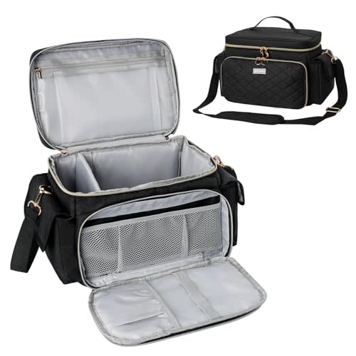 Jaffzora Breast Pump Bag Compatible with Spectra S1 and S2, Breast Pumping Travel Storage Bag for Pumping Essentials and Accessories, Black
