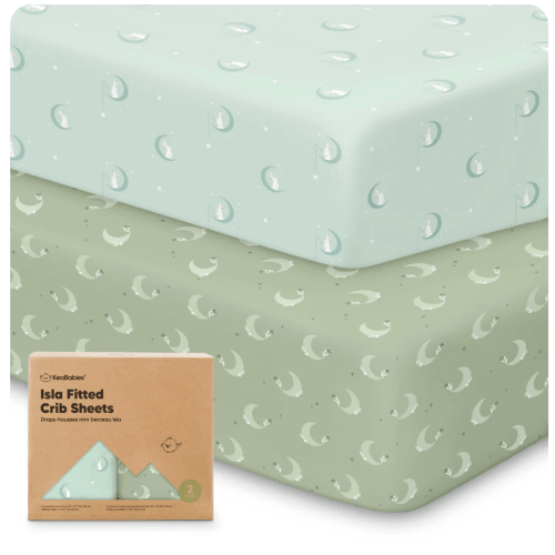Isla Fitted Crib Sheets - Moons