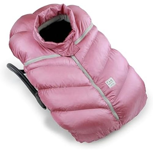 7AM Enfant Car Seat Covers - Cocoon Baby Cover for Boys & Girls, Rain & Snow Repellent, Breathable Windproof, Center Zipper, Universal Fit for Infant Car Seat (0-12M) (Metallic Lilac)