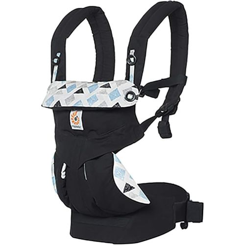 Ergobaby 360 All-Position Baby Carrier with Lumbar Support (12-45 Pounds), Triple Triangles, Premium Cotton