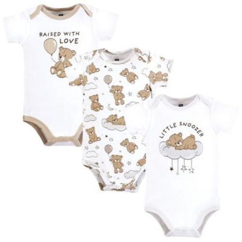 Hudson Baby Cotton Bodysuits, Dreamy Teddy, 0-3 Months