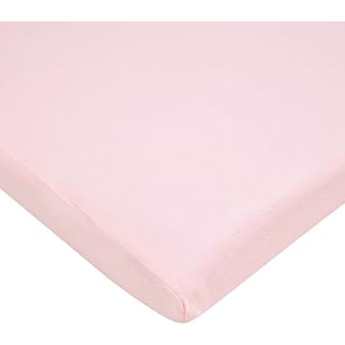 American Baby Company 100% Cotton Knit Fitted 18" x 36" Cradle/Bassinet Sheet - Compatible with Mika Micky Bassinet, Baby Pink, Soft Breathable, for Girls