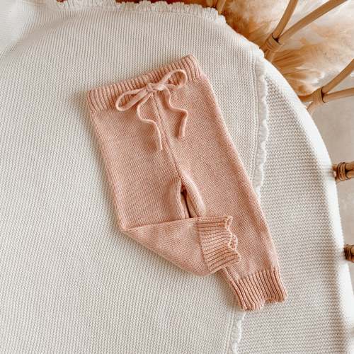 Mini Knit Pants - Pink Lemonade