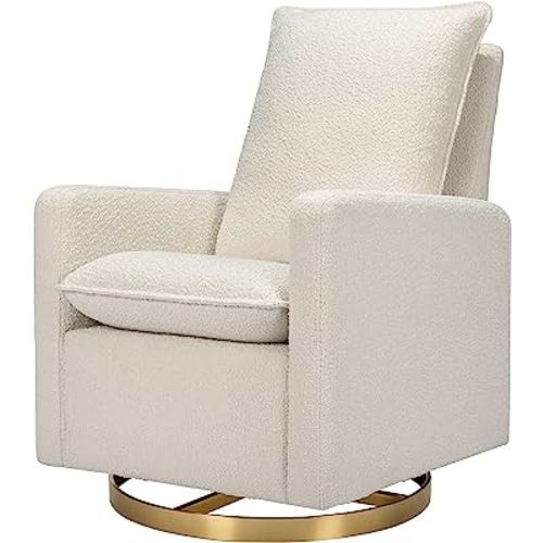 Babyletto Cali Pillowback Swivel Glide in Boucle, Greenguard Gold and CertiPUR-US Certified