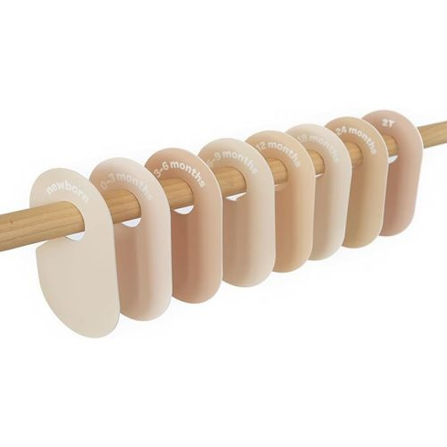 3 Sprouts Baby Closet Dividers (Newborn to 24 Months) – Set of 8 - Neutral Solid