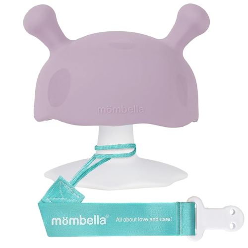 Baby Teething Toys for 3-12 Months+,Silicone Mombella Baby Teether,Soft & Easy to Grasp for Teething Relief,Safe & Comfortable Teether Toys for Sucking Needs,BPA Free (Pale Lavender)