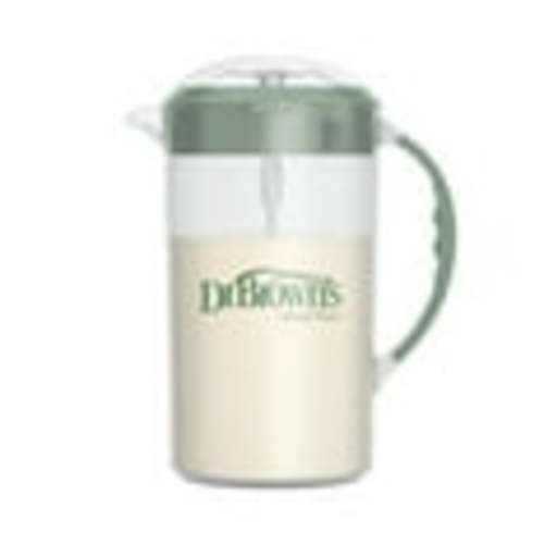 Dr. Brown's Baby Formula Mixing Pitcher with Adjustable Stopper, Locking Lid & No Drip Spout, Olive, BPA Free, 36oz, 1 Pack
