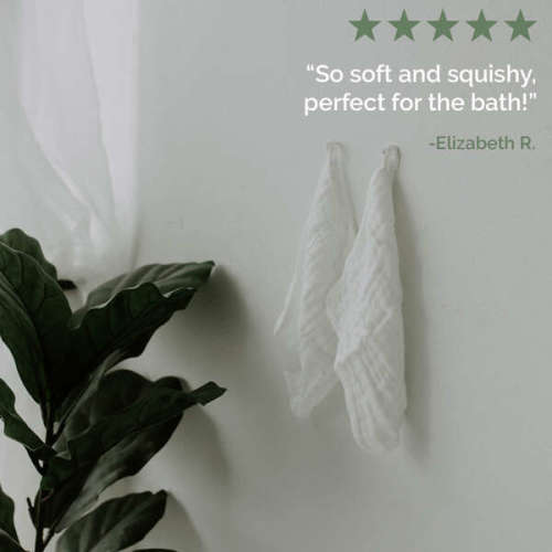Baby Muslin Cotton Washcloths, White (Pack Of 6) - Parker Baby Co. | Maisonette