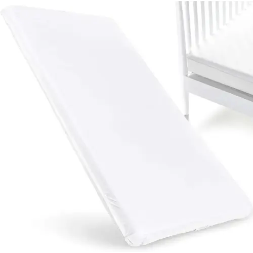Baby Cradle Mattresses - White Cradle Mattress with Waterproof Vinyl Cover – Durable & Breathable Cradle Mattress (18" x 36" x 3")