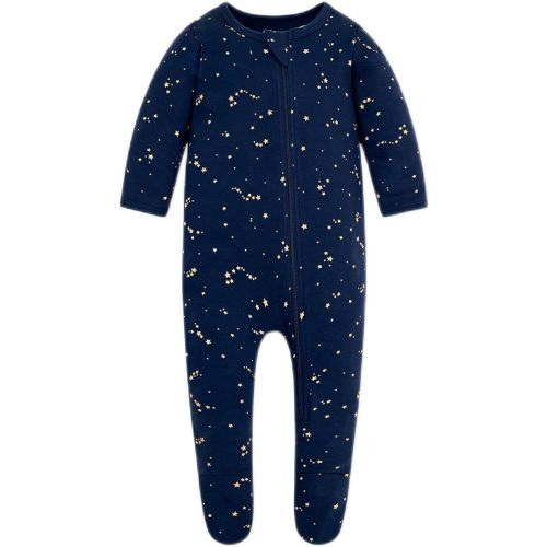 Owlivia Organic Cotton Baby Pajamas: Starry Sky 0-3 months