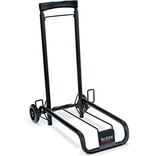 Britax Car Seat Travel Cart | Adjustable Handle + Compact Fold + Fits in Airplane Overhead Bin , Black, 42x13.5x5.5 Inch (Pack of 1)