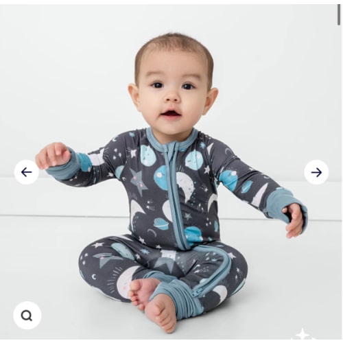 Blue To the Moon & Back Zippy - Little Sleepies