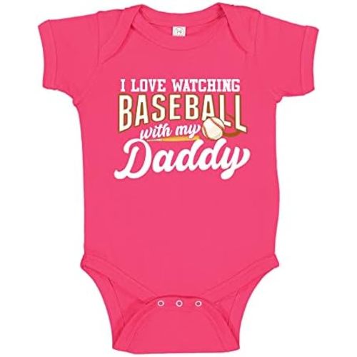 I Love Watching Baseball with My Daddy Baby Bodysuit One Piece Or Toddler Shirt for The Baseball Baby and Dad