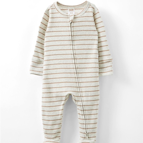 Organic Pointelle Zip All In One Romper