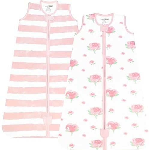 Mama Cheetah Baby Sleep Sack 0.5 TOG, Organic Cotton Baby Wearable Blanket with Two-Way Zipper, Swaddle Transition Baby Sleeping Bag for Newborn Infant Toddler Boy Girl, 6-12 Months