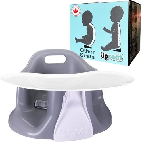 Upseat Baby Floor Seat Booster Chair for Sitting Up with Removable Tray for Meals and Playtime, Developed with Physical Therapists for Safe and Healthy Hip Development and Posture