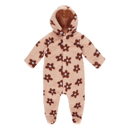 Rylee & Cru Fleece Jumpsuit, Pink Daisy