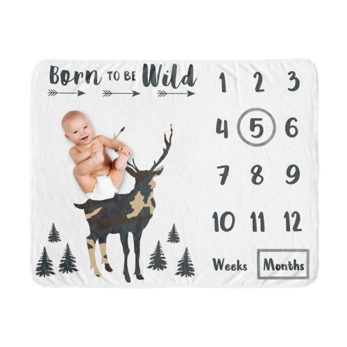 Sweet Jojo Designs Woodland Camo Fleece Baby Blanket | Wayfair