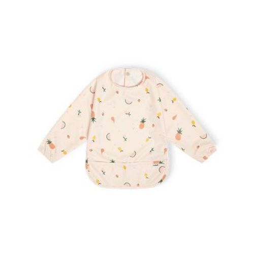Lalo Long Sleeve Smock Bib - Grapefruit Fruit