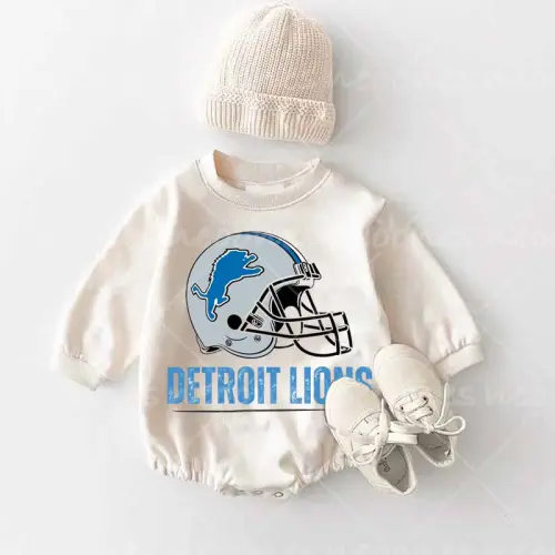 Baby Detroit Lions Romper and Adult Sweatshirt