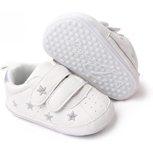 Clowora Baby Boys Girls Shoes Non-Slip Rubber Sole Sneakers Infant First Walking Toddler Crib Shoes Newborn Loafers Flats.