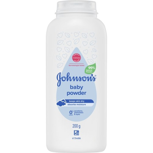 Johnson&apos;s Baby Pure Cornstarch Moisture Absorbing Baby Powder 200g
