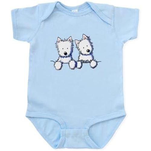 CafePress Pocket Westie Duo Infant Bodysuit Cute Infant Bodysuit Baby Romper