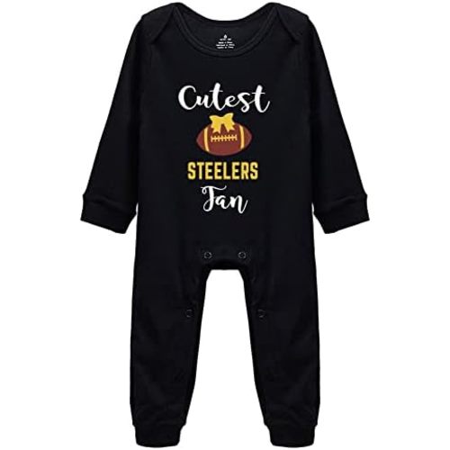 Baby Boy Girl Clothes Cutest Steelers Fan Newborn Organic Bodysuit
