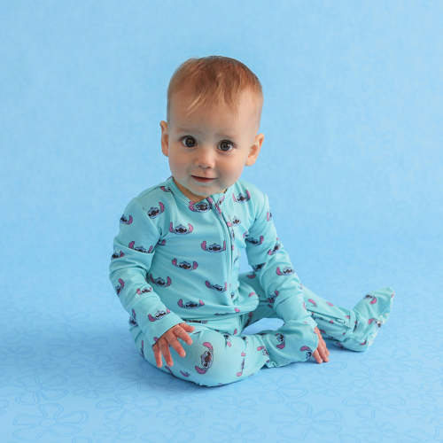 Disney Stitch Footie Zippered One Piece