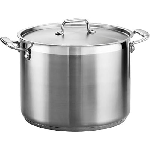 Tramontina Covered Stock Pot Gourmet Stainless Steel 16-Quart, 80120/001DS