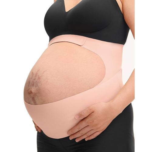 Momcozy Pregnancy Belly Band, CozySupport Ergonest Maternity Belly Band, Invisible Pregnancy Belt for Back, Abdomen, Waist