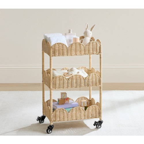 Palmer Scallop Tiered Storage Cart