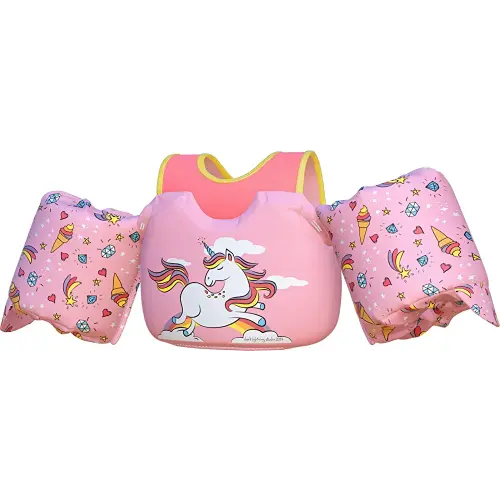 Toddler Floaties, Swim Vest for Boys and Girls Age 2-6 Years Old, 30-50 Pounds Children Water Wings Arm Floaties in Puddle/Sea/Pool/Beach
