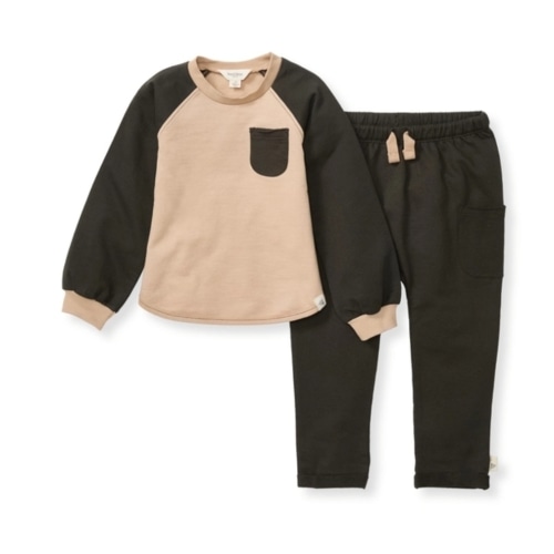 Organic Cotton Raglan Crewneck Infant Set