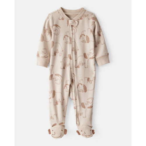 Baby Boy Mammoth Print 100% Cotton Long-Sleeve Snug Fit Sleep & Play Pajamas - Beige - Carter's | Carter's