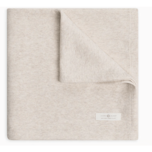 Waffle Knit Baby Blanket - Heather Oat