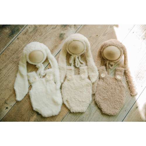 Newborn Bunny Jumpsuit/ Knitted Newborn Photography Prop / Cake Smash/ First Birthday Outfit/ Baby photo props/ Newborn Photography Props