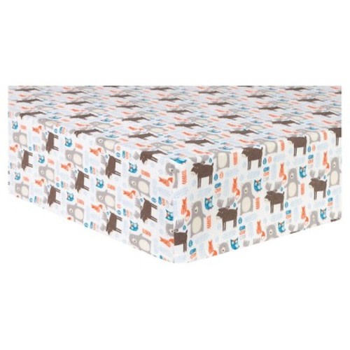 Trend Lab Deluxe Flannel Fitted Crib Sheet - Scandi Forest