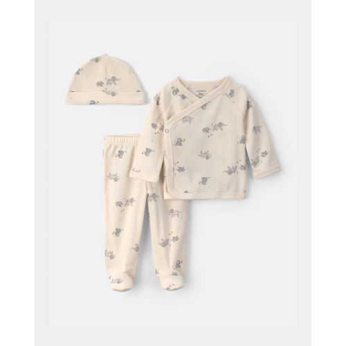 Baby 3-Piece Elephant Top & Pant Set - Ivory | Carter’s Oshkosh Canada