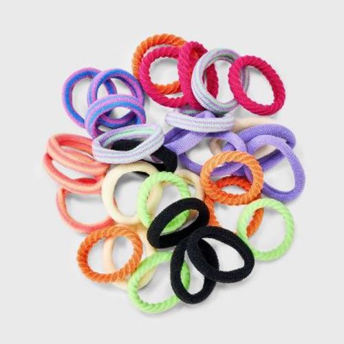 Kids' Nylon Hair Elastics Various Colors - 40ct - Cat & Jack