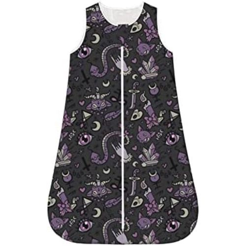 Watercolor Puppy French Bulldog with Dessert Baby Sleep Sack, Baby Wearable Blanket Sleeveless Swaddle